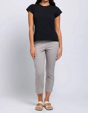 NEW FOIL fuss free capri pant in khaki